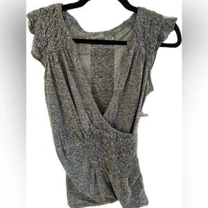 Urban Outfitters’ Women’s Cotton Blend Cap Sleeve Boho Feminine Top Gray Med EUC